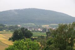 Südstadt von Hersbruck im Regen