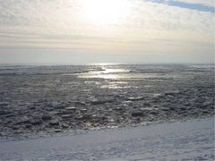 Südstrand im Schnee