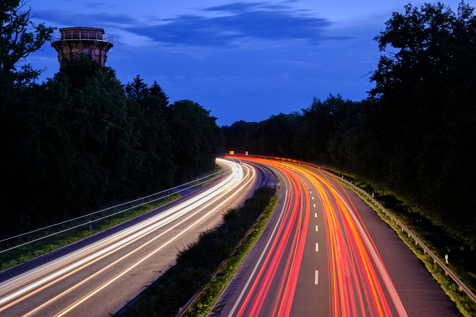 Südtangente bei Nacht