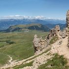 Südtirol: Blick durch die Rosszähnscharte …