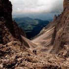 Südtirol: Das Langkofelkar mit Blick auf die Seiser Alm