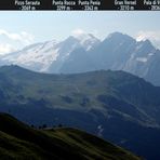 Südtirol: Die Marmolada-Gruppe, vom Pordoi-Joch aus gesehen