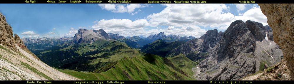 Südtirol: Langkofel-Blick …