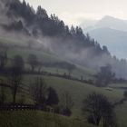 Südtirol: Morgennebel in Telfes bei Sterzing