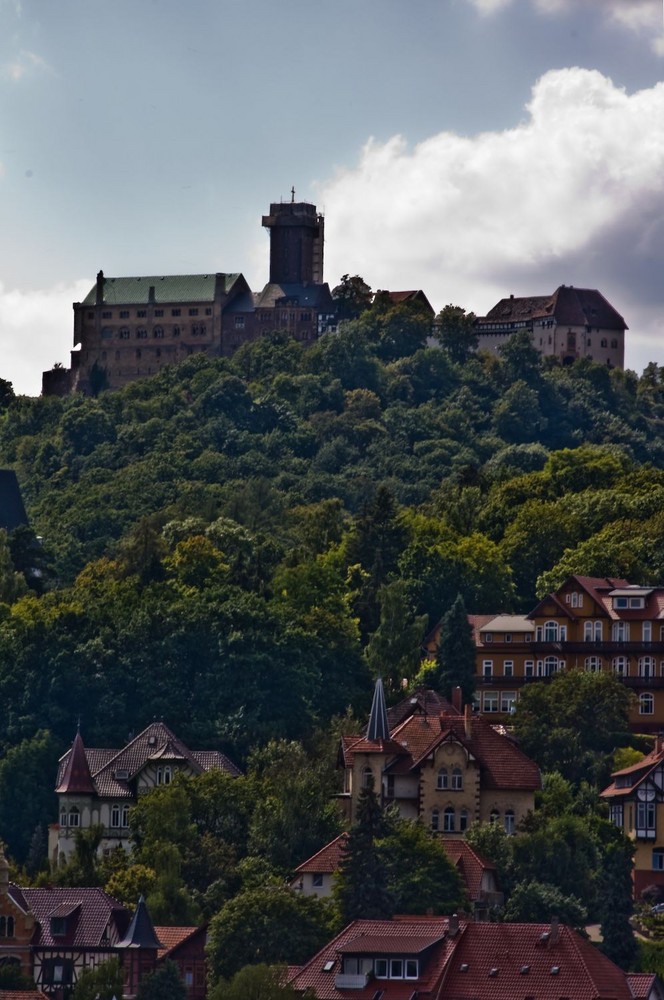 Südviertel Eisenachs mit Wartburg