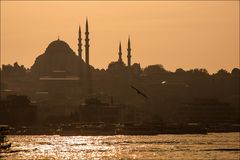 Süleymaniye-Moschee im Abendlicht