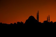 Süleymaniye-Moschee im Abendlicht [4]