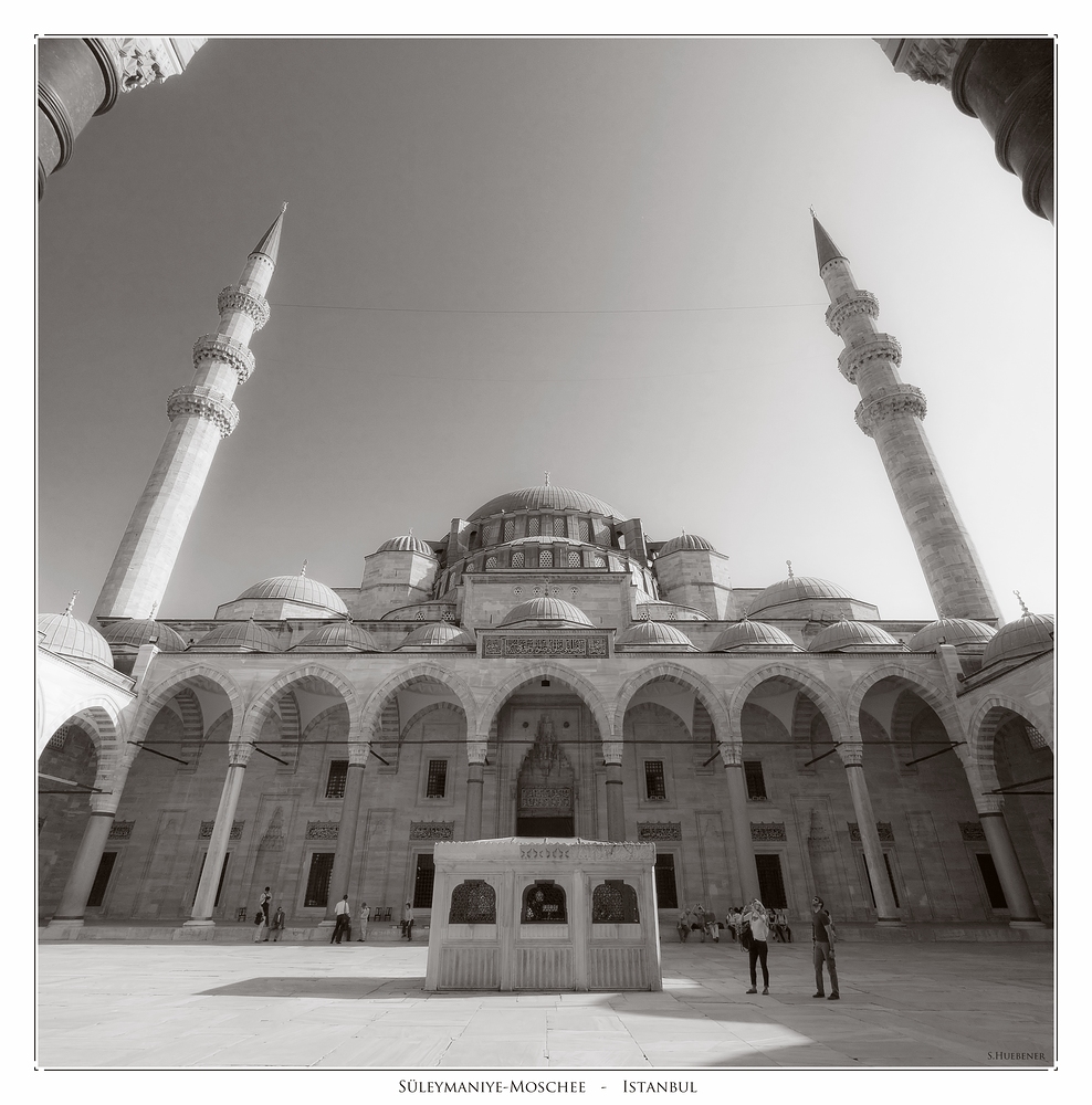 Süleymaniye-Moschee in Istanbul (Sepia-Version)