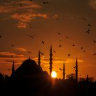 Süleymaniye Mosque at sunset