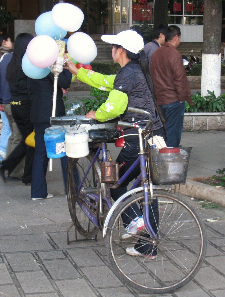 Süsse "Ich-AG" im Cuihu Park in Kunming