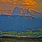 Suggestiva vista sulle Dolomiti