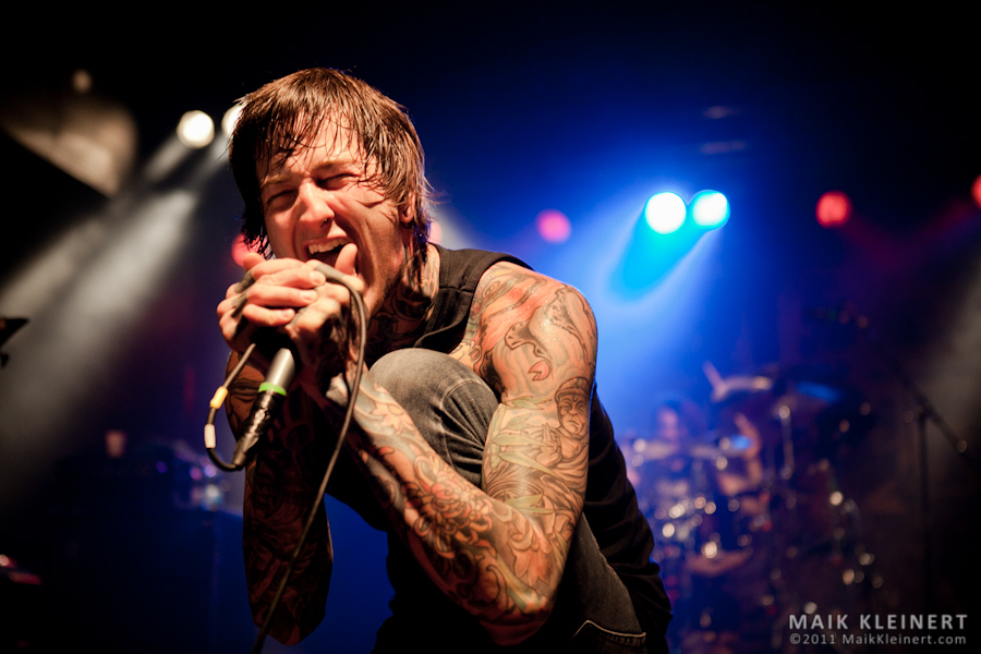 Suicide Silence - Mitch Lucker on the Never Say Die Tour 2011 in Leipzig WERK 2