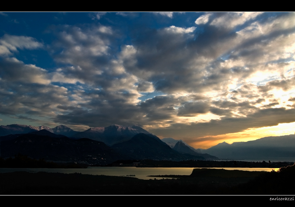 sul garda dopo il tramonto