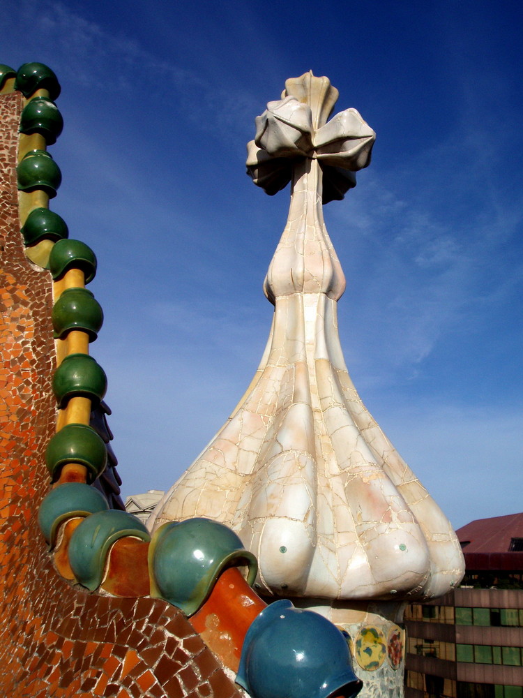 Sul tetto della Casa Batllò