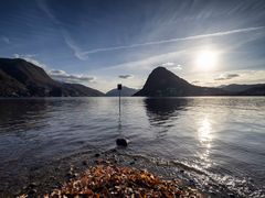 Sulla spiaggia di Lugano