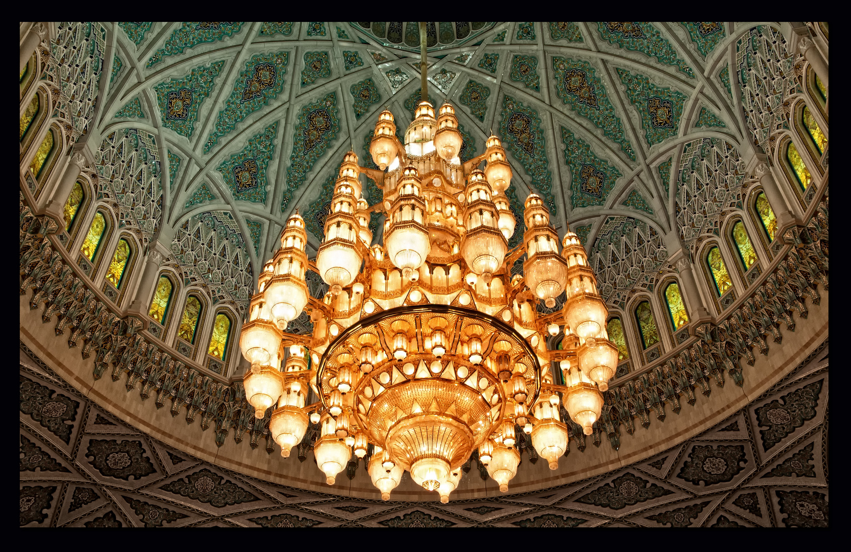 Sultan Qaboos Moschee - Kronleuchter