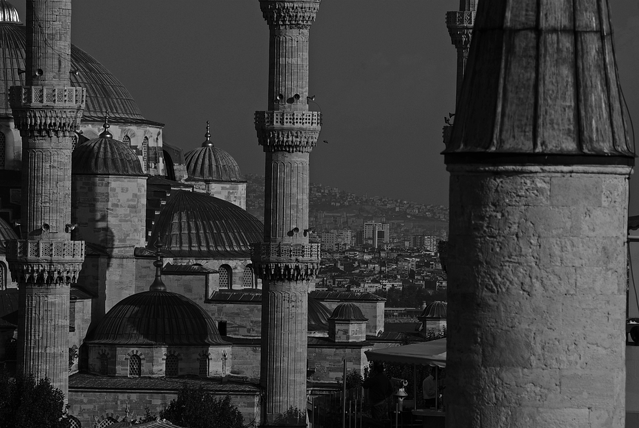 Sultanahmet (Blaue) Moschee in den Abendstunden des Ramazan