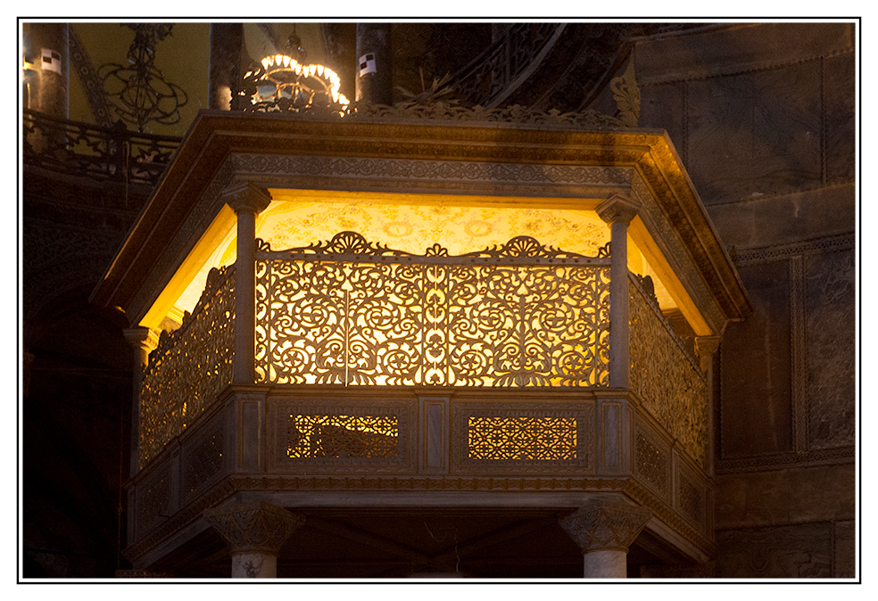 Sultansloge in der Hagia Sophia
