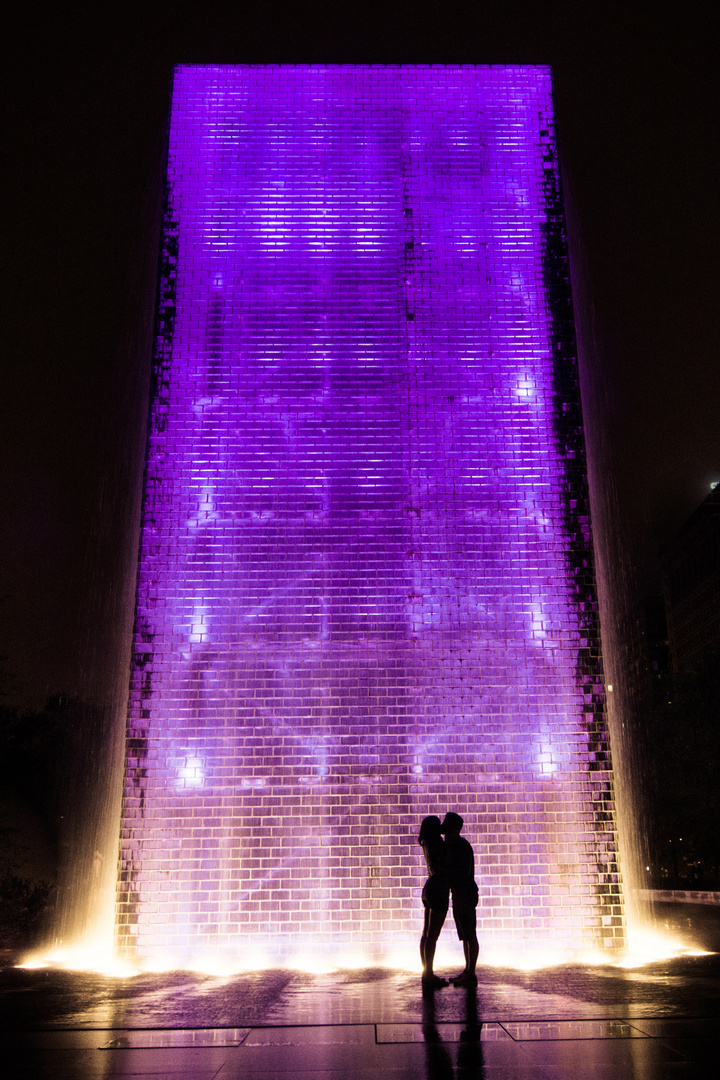 Summer at Crown Fountain, Chicago