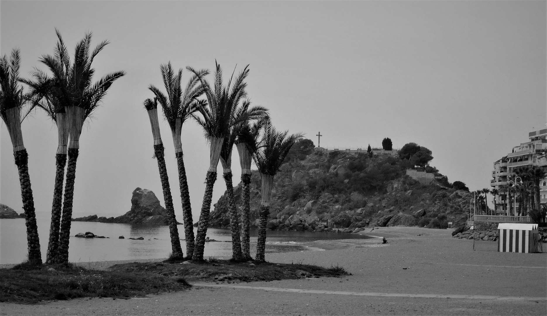 summer beach -.- black and white(2)