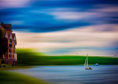 Summer idyll on the Maas in the Netherlands