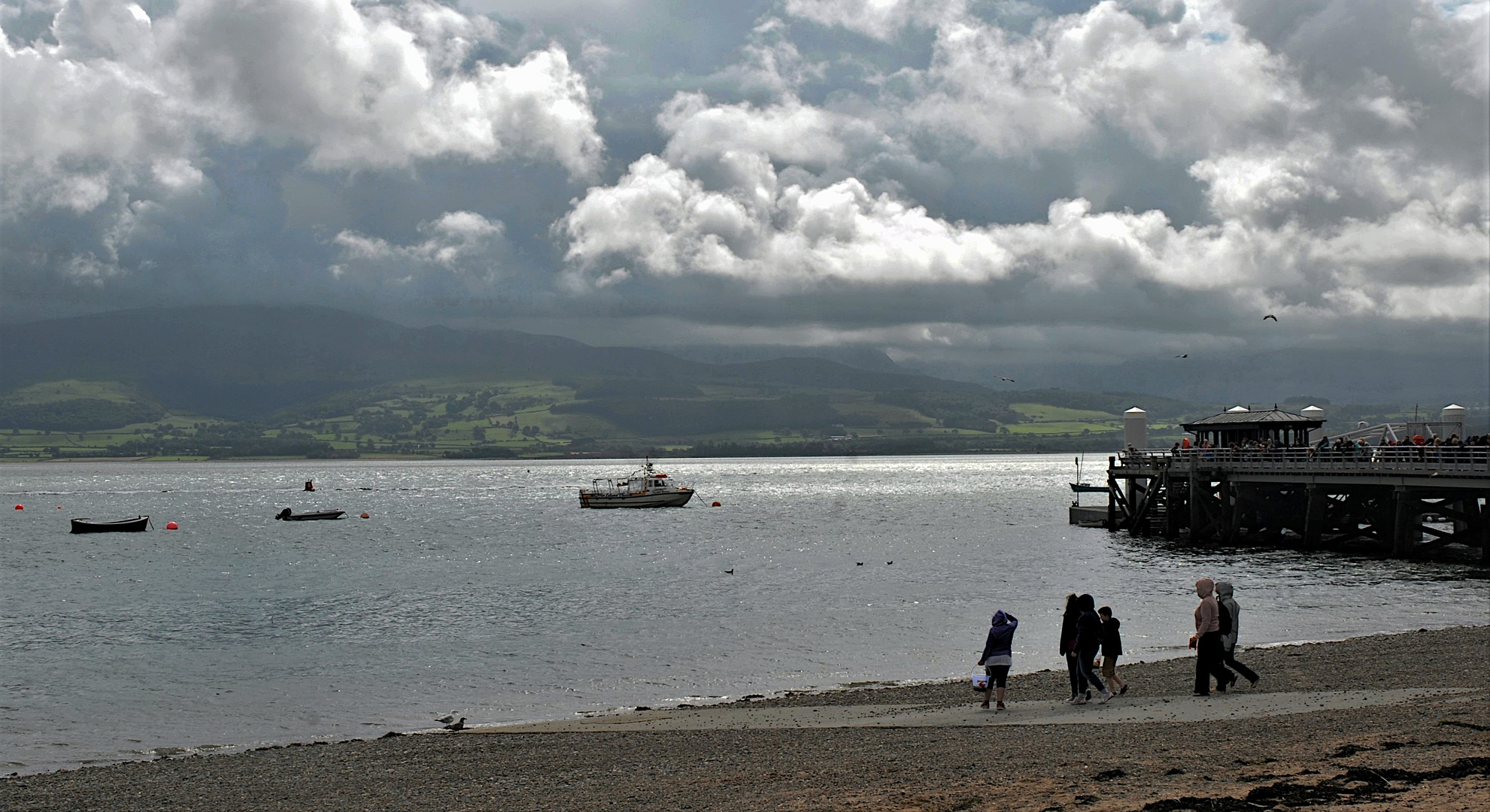 Summer in Wales - not exactly a good day for a swim