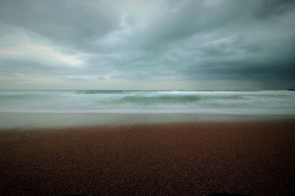 Summer on a solitary beach
