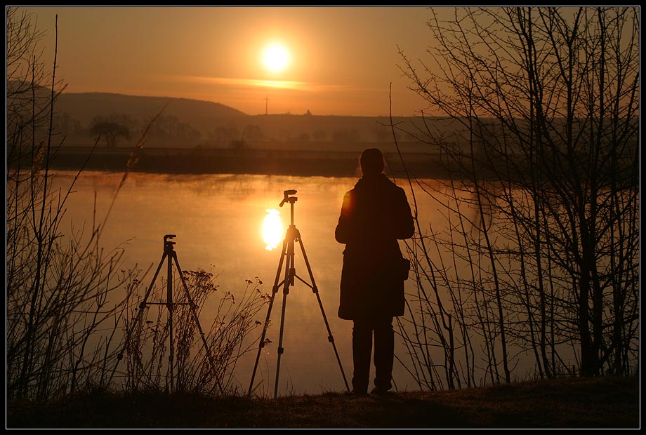 sun and lake watching