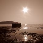 Sun and rock-clifves