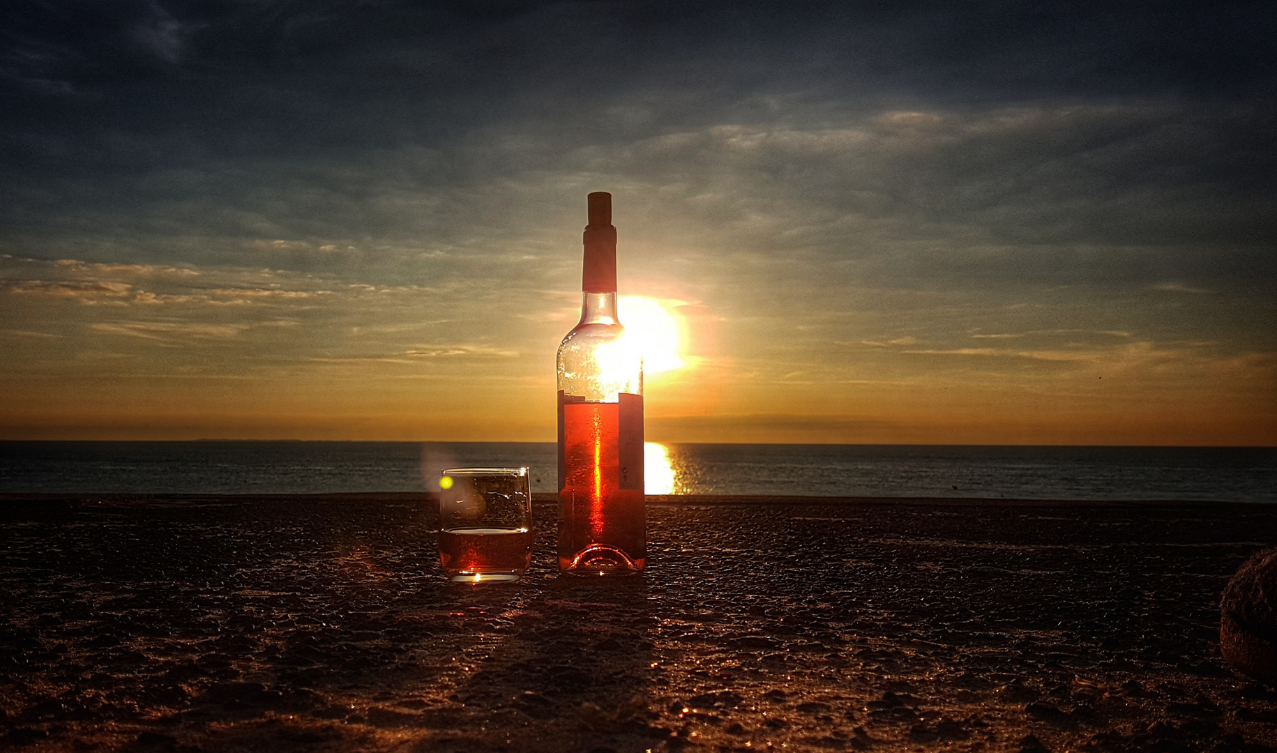 sun, beach and wine