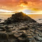 Sun dying slowly at Giant's Causeway