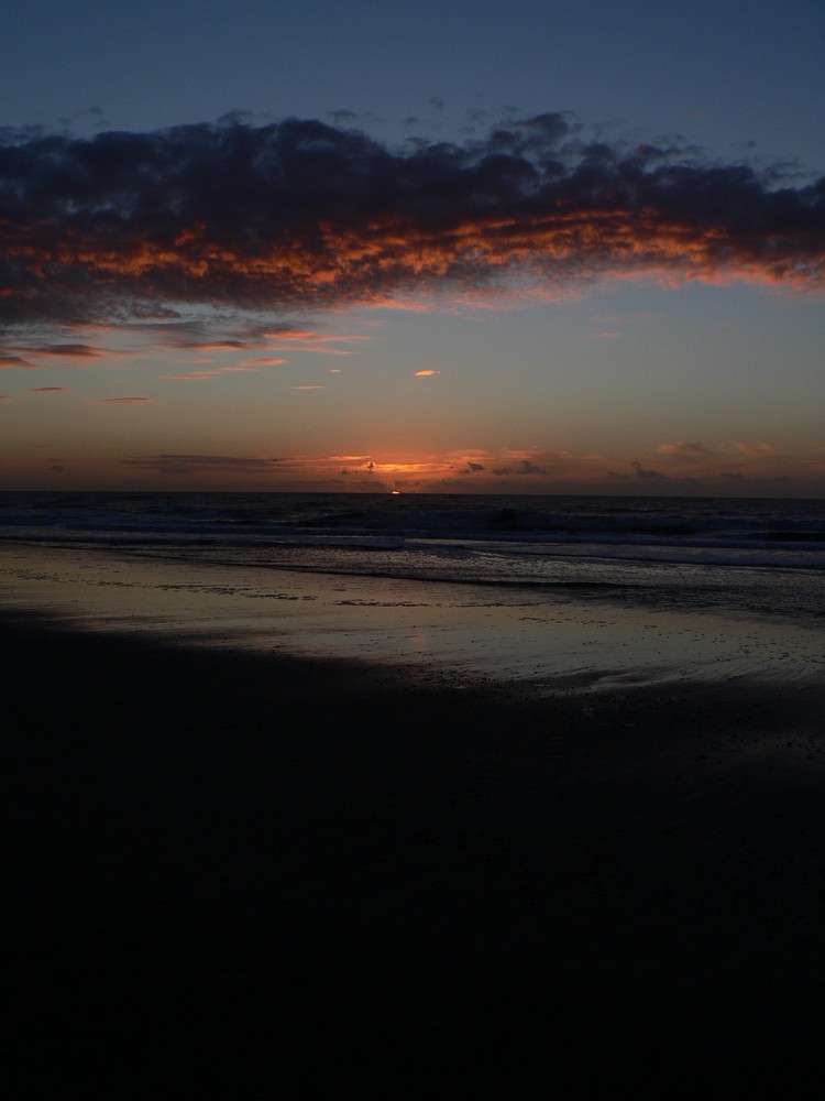 Sun falling into the sea in Danemark