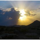 Sun fighting Clouds - The Desert of Palmyra