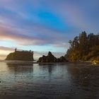 Sun goes down at Ruby Beach