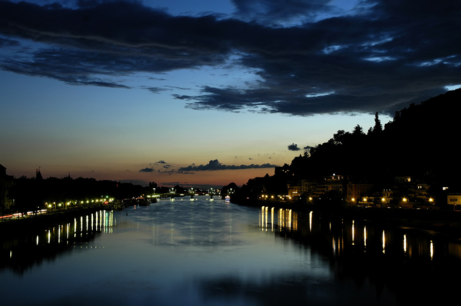 Sun goes down in Heidelberg