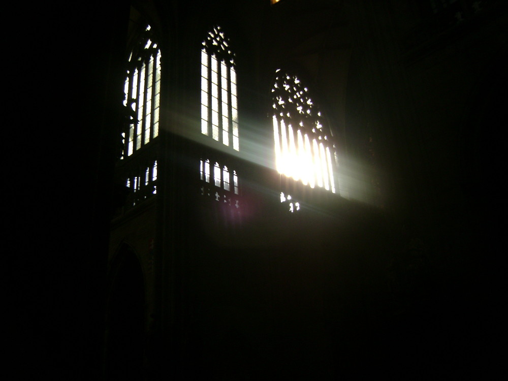 ...sun in the church...
