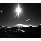 Sun over Titlis Mountain