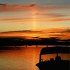 Sun Pillar over Len's Boat