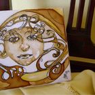 Sun portrait - painting wit coffee :)