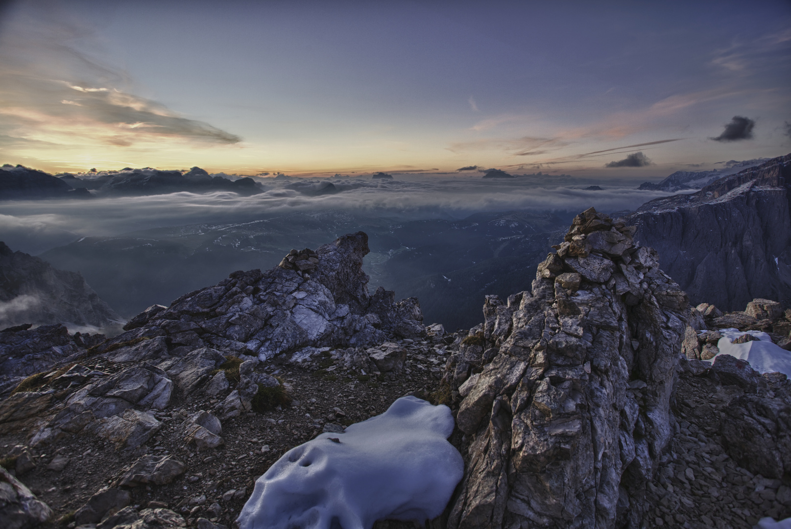 Sun Rise Col Ciampac HDR