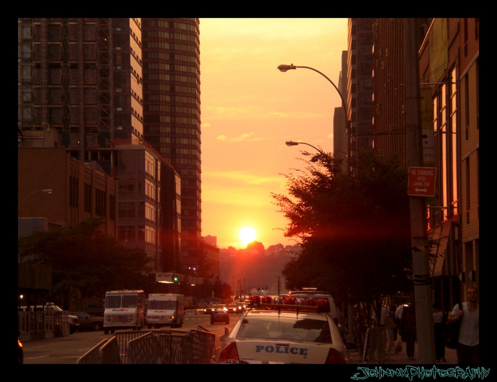 Sun rise in New York