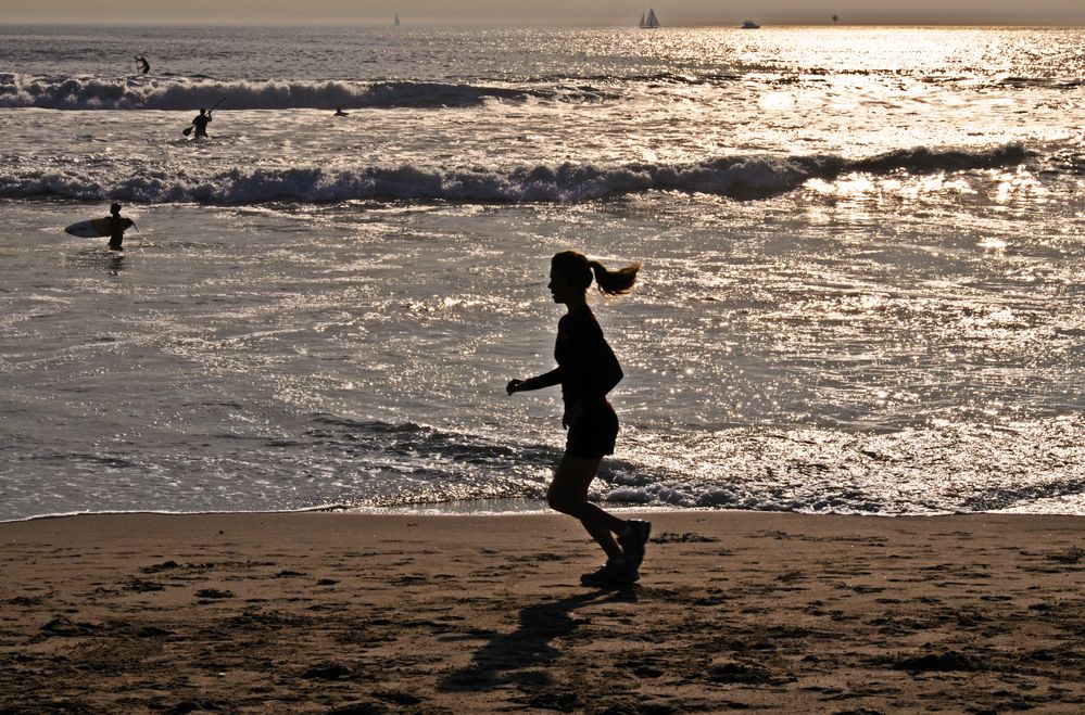 sun & run at Santa Monica...