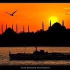 Sun set at the Blue Mosque and Ayasofia