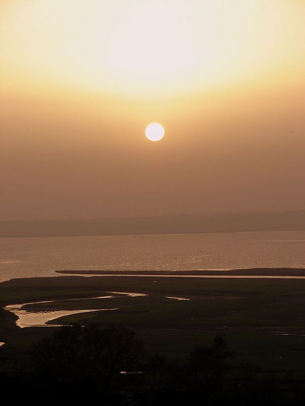 Sun set In Pongdam lake