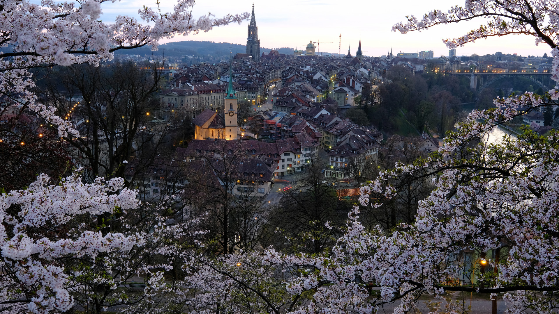 Sun Set vom Rosengarten in Bern 