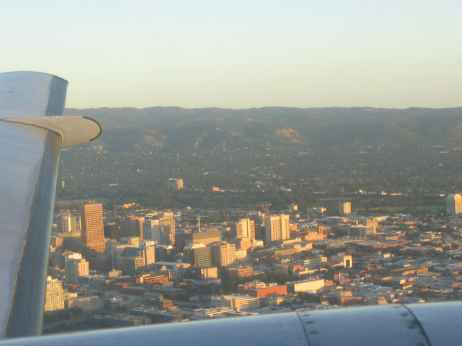 Sun setting on Adelaide