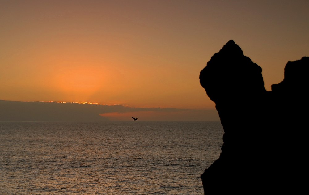 Sun setting over La Gomera - Sonnenuntergang hinter La Gomera