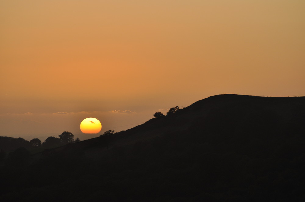 Sun setting over Wards Knob And Cheshire Plain