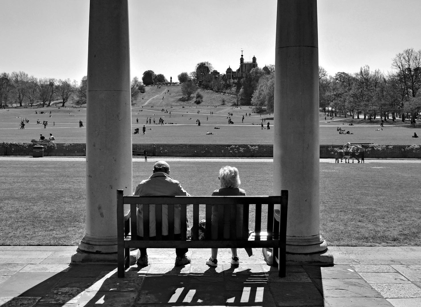 Sunday at the park bench