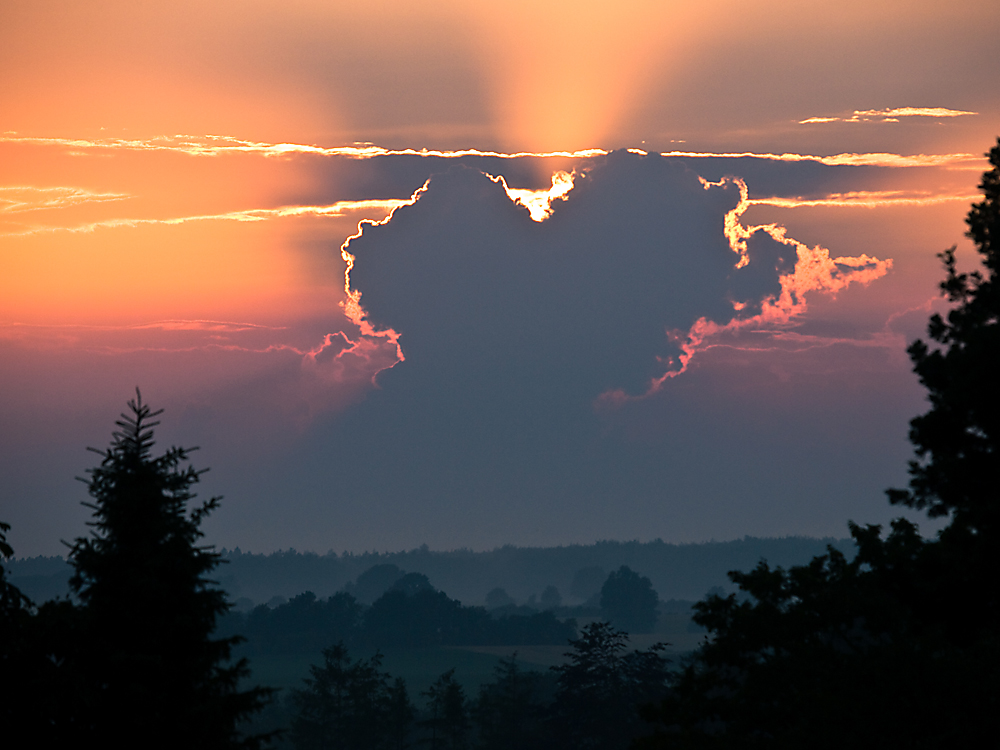 sundown after thunderstorm